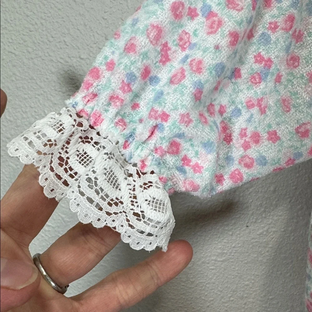 Vintage Carter's‎ Pink and White Floral Footie